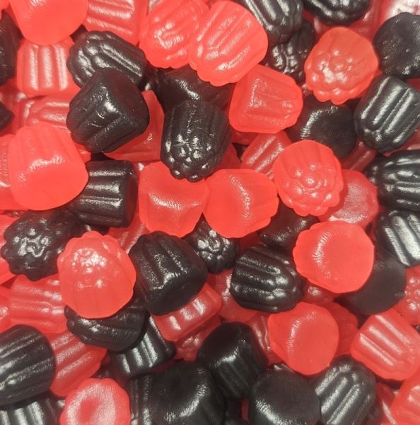 Black Red Mini Gums Pick & Mix Sweets Kingsway 100g